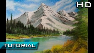 Cómo Dibujar un Paisaje Fácil al Pastel Paso a Paso  Dibujo de un Paisaje y Montañas  Tutorial [upl. by Hoffmann40]