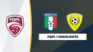 FQPL 1 Mens R13 Brisbane City vs Mitchelton FC Highlights [upl. by Ado]