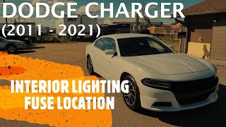 Dodge Charger  INTERIOR LIGHTS FUSE LOCATION 2011  2021 [upl. by Tennaj69]