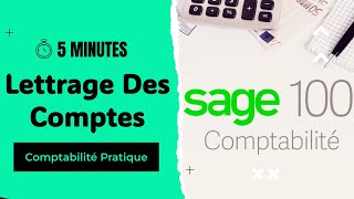 Sage 100 comptabilité Bdarija  Lettrage Des Comptes [upl. by Margaret193]