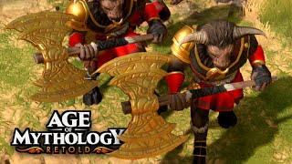 AGE of MYTHOLOGY RETOLD 🐮😈 ¡ASALTO de MINOTAUROS [upl. by Clementia829]