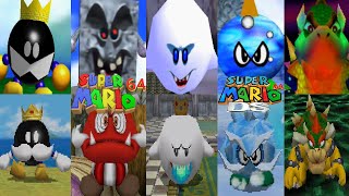 Super Mario 64 amp Super Mario 64 DS All Boss Battles No Damage [upl. by Fawne576]