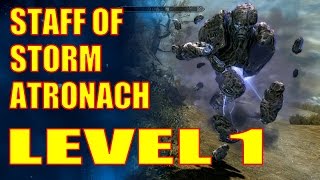 Skyrim Legendary  Level 1 SPECIAL OP The Staff of Storm Atronach [upl. by Nytsyrk390]