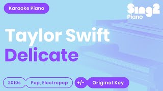 Taylor Swift  Delicate Piano Karaoke [upl. by Layla]