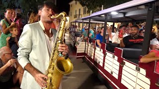 quotLITALIANOquot ciao Toto Cutugno Night Street Performance  Saxophone Cover Daniele Vitale [upl. by Tterag]