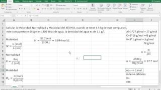 Molaridad Normalidad Molalidad [upl. by Amelus]