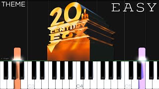 20th Century Fox Theme  EASY Piano Tutorial [upl. by Elnukeda265]