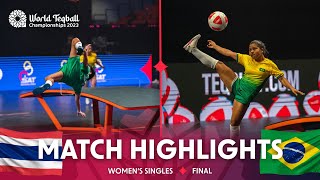 World Teqball Championships  Womens Singles Final  Highlights [upl. by Sabina754]