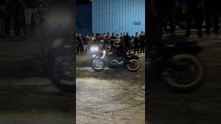 Harley drifts around another Harley viralvideo viralshort viralreels subscribe kawasaki636 636 [upl. by Hetty]