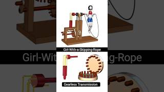 Girl With a Skipping Rope  Gearless mechanism engineering 3ddesign gearless cad solidworks [upl. by Dolf]