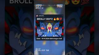 BROLLY EDITZ 😈 SUBSCRIBE FOR MORE 😍🔥💯 brolly brolly attitude dbs anime shorts [upl. by Teferi712]