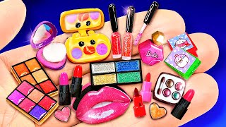 45 DIY Barbie Cosmetics for Doll small Makeup Neon Lipstick Rainbow Nail polish  MEGA COMPILATION [upl. by Klemm]