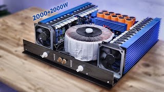 2000W  2000W Powerful Full Bridge Amplifier using 2SA1943 amp 2SC5200 transistors cbzproject [upl. by Arikahc]