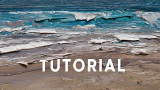 How to Paint a Seascape  Palette Knife Oil Painting Tutorial [upl. by Yellhsa]