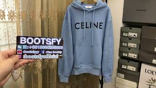 CELINE COTTON FLEECE LOOSE HOODIE Review from BOOTSFY [upl. by Theressa]