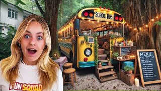 BUILDING a SECRET ROOM in a SCHOOL BUS [upl. by Rexford272]