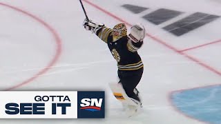 GOTTA SEE IT  David Pastrnak Downs Maple Leafs With OT Marker In Game 7 [upl. by Aicenert]