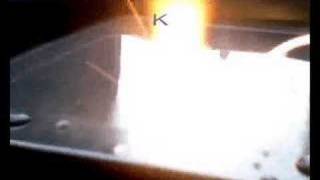 Group 1 Metals  Reaction with Water slow motion [upl. by Noonberg]