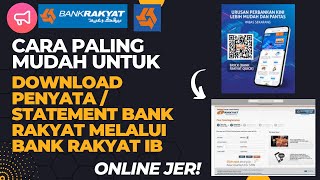 Cara Download Bank Statement atau Penyata Bank Rakyat II How To Download Bank Rakyat Statement [upl. by Ekyt]