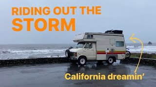 Van life  Staying warm and dry during a coastal storm [upl. by Acirre57]