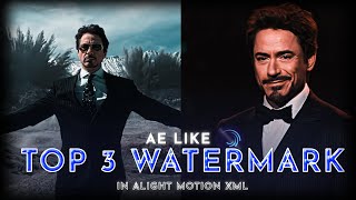 Top 3 Watermark Like AE In Alight Motion  Watermark Preset  Preset  XML [upl. by Ardra]