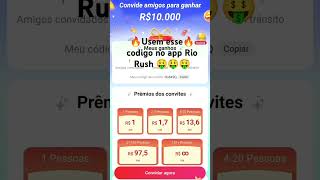 🔥 Usem esse 🔥 código no app Rio Rush 🤑🤑🤑  0G8X9Q [upl. by Tlevesoor837]