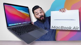 Apple MacBook Air M1 2020 Indian Retail Unit Unboxing amp First Impressions ⚡ Crazy Fast [upl. by Kilroy]