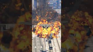 City army trucks destroyed by f16 cluster bombs gta5 shorts [upl. by Rybma]