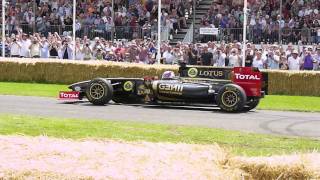 Donuts Burnouts amp Wheelies at Goodwood Festival of Speed 2011 HD [upl. by Nybbor]