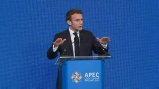 We need a single global order says Macron at APEC summit  AFP [upl. by Stanwinn]