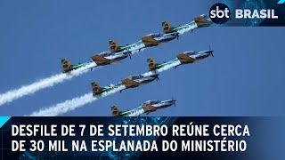 Cerca de 30 mil pessoas compareceram ao desfile de 7 de setembro em Brasília  SBT Brasil 070924 [upl. by Nocam702]