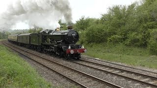 7029 Clun Castle echoes through The Golden Valley up Sapperton on The Cotswold Explorer  18052019 [upl. by Akceber]