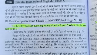 Why was Mr Keesing annoyed with Anne  What did he ask her to do [upl. by Anitnatsnoc]