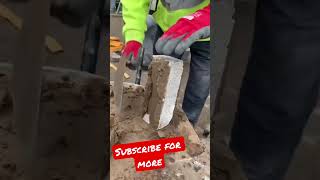 Satisfying bricklaying bricklaying satisfyingvideo construction subscribe fatherandson nice [upl. by Labors]