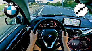 2023 BMW 530i Touring xDrive 252 PS TOP SPEED GERMAN AUTOBAHN DRIVE POV [upl. by Aidam]