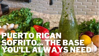 HOW TO MAKE PUERTO RICAN SOFRITO  MY RECIPE FOR A STARTING BASE IN PUERTO RICAN COOKING [upl. by Emmuela654]