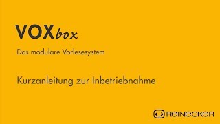 Kurzanleitung für VOXbox Vorlesesystem [upl. by Courtnay826]