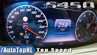 2019 Mercedes Benz S450 4Matic Lang 0258kmh ACCELERATION amp TOP SPEED by AutoTopNL [upl. by Corsetti]