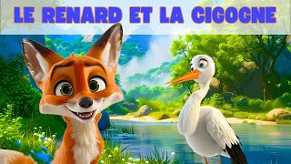 Conte pour enfants  Le Renard et La Cigogne  Apprenkids [upl. by Kaylil]