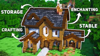 Minecraft Large Farmhouse Tutorial how to build [upl. by Flossi]