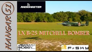 LX MODELS B25 MITCHELL BOMBER 2000 MM 4S 8 CHANNEL WHEEL BRAKES BOMB BAY DOORS MAIDEN PLUS EXTRA [upl. by Val]