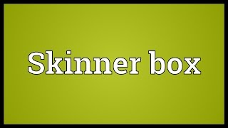 Skinner box Meaning [upl. by Manthei]