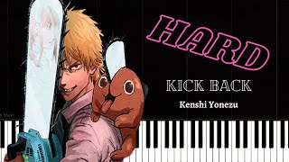 KICK BACKKenshi YonezuAnime『Chainsaw Man』Piano TutorialHardSheet Music [upl. by Trstram]