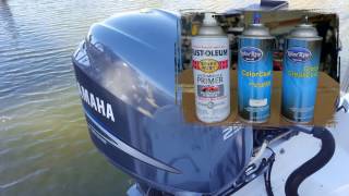 Yamaha Outboard Engine Cover Spray Can Painting [upl. by Ecirehs]