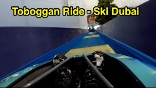 Toboggan  Super Fast Sled Ride  Ski Dubai [upl. by Nylac]