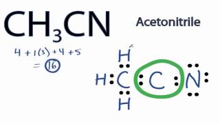 How to Draw the Lewis Dot Structure for CH3CN Acetonitrile [upl. by Obel]