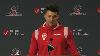 Patrick Mahomes discusses the Baltimore Ravens ahead of AFC Championship Game [upl. by Hayashi3]