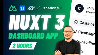 Building a FrontEnd Web App Dashboard with Nuxt 3 shadcn amp TailwindLabs — 4K 2 hours 2024 [upl. by Eanaj]