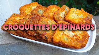 Croquettes dÉpinards À lItalienne 🇮🇹 [upl. by Klinges884]