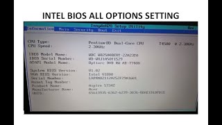 Intel Bios All Options Setting Karna Sikhen [upl. by Lrat859]